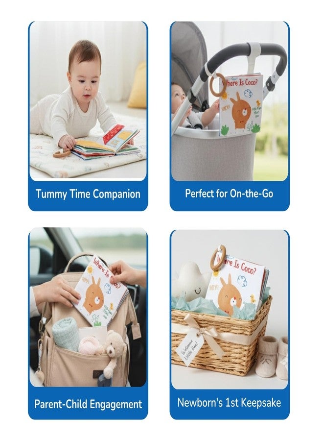 Tidy Sleep Where is Coco Book | Colorful Baby Sensory Book - High Contrast Cloth Book for Newborns 0-12 Months, Vision and Observation Skills Development Ideal Gift for Newborns - Image 4